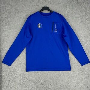 NBA Dallas Mavericks royal blue pullover fleece long sleeve men’s Large stretch
